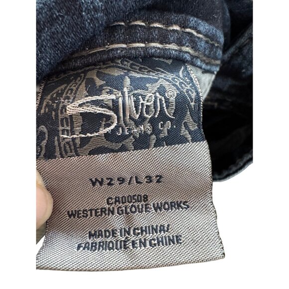 Silver Jeans Co. Suki Surplus Bootcut Womens Blue Denim Jeans W29 L32 Distressed - Picture 5 of 5